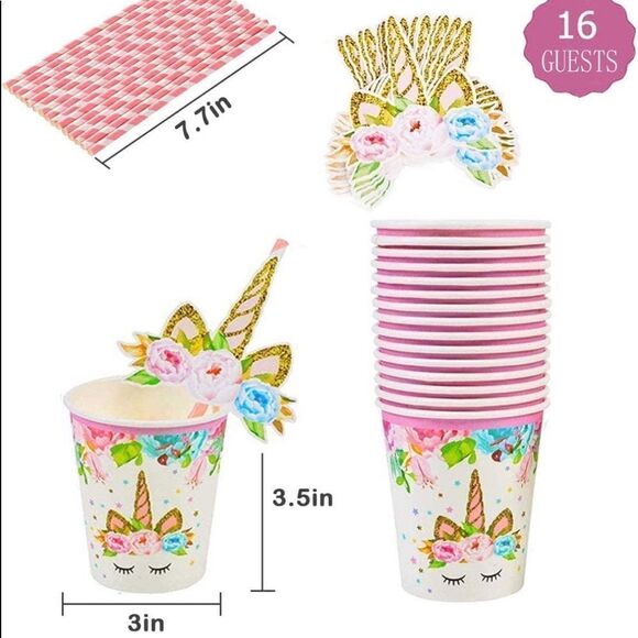 Unicorn Party Decorations set of 81 NWT - Picture 14 of 15